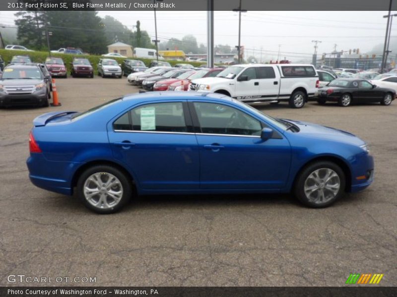 Blue Flame Metallic / Charcoal Black 2012 Ford Fusion SE