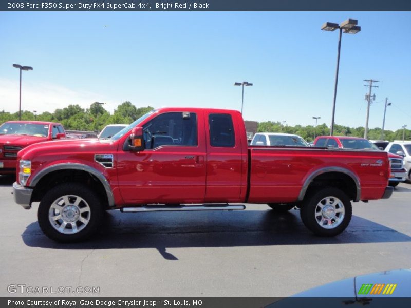 Bright Red / Black 2008 Ford F350 Super Duty FX4 SuperCab 4x4