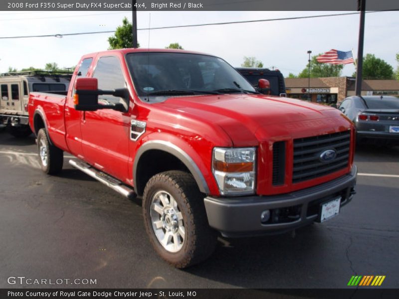 Bright Red / Black 2008 Ford F350 Super Duty FX4 SuperCab 4x4