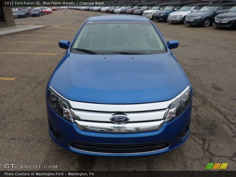 Blue Flame Metallic / Charcoal Black 2012 Ford Fusion SE