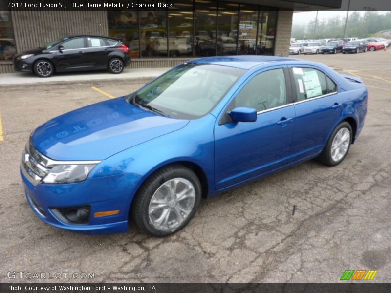 Blue Flame Metallic / Charcoal Black 2012 Ford Fusion SE