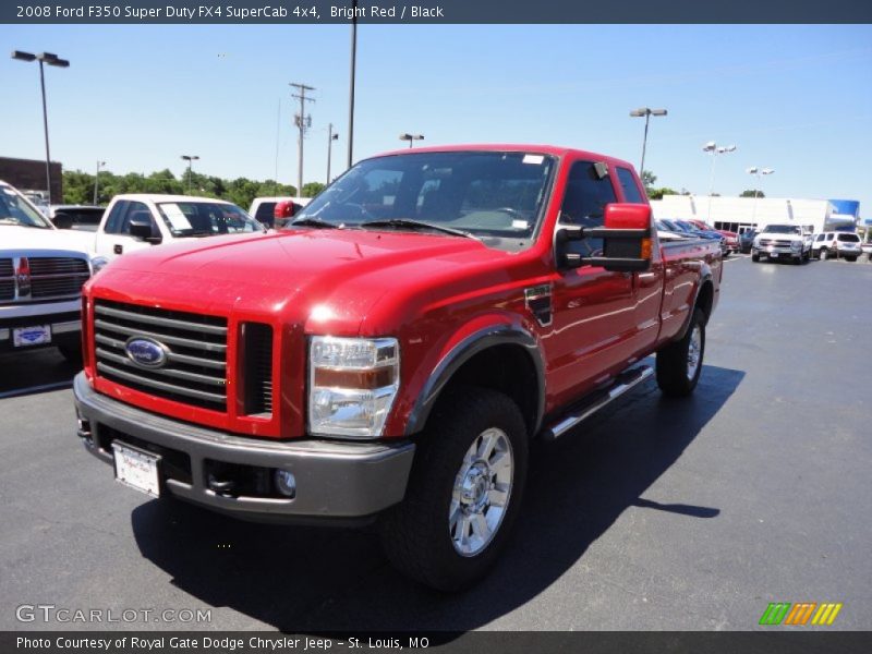 Bright Red / Black 2008 Ford F350 Super Duty FX4 SuperCab 4x4
