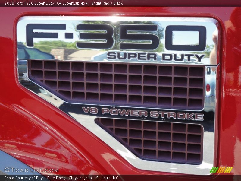 Bright Red / Black 2008 Ford F350 Super Duty FX4 SuperCab 4x4
