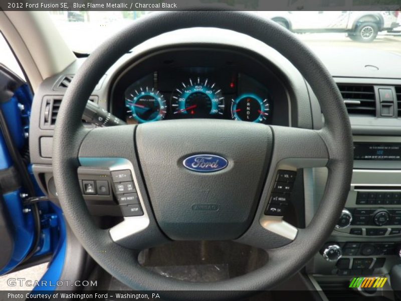 Blue Flame Metallic / Charcoal Black 2012 Ford Fusion SE