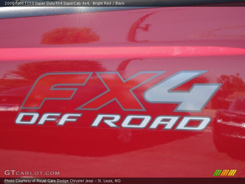Bright Red / Black 2008 Ford F350 Super Duty FX4 SuperCab 4x4
