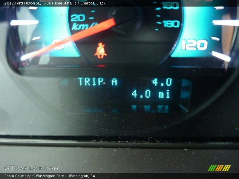 Blue Flame Metallic / Charcoal Black 2012 Ford Fusion SE