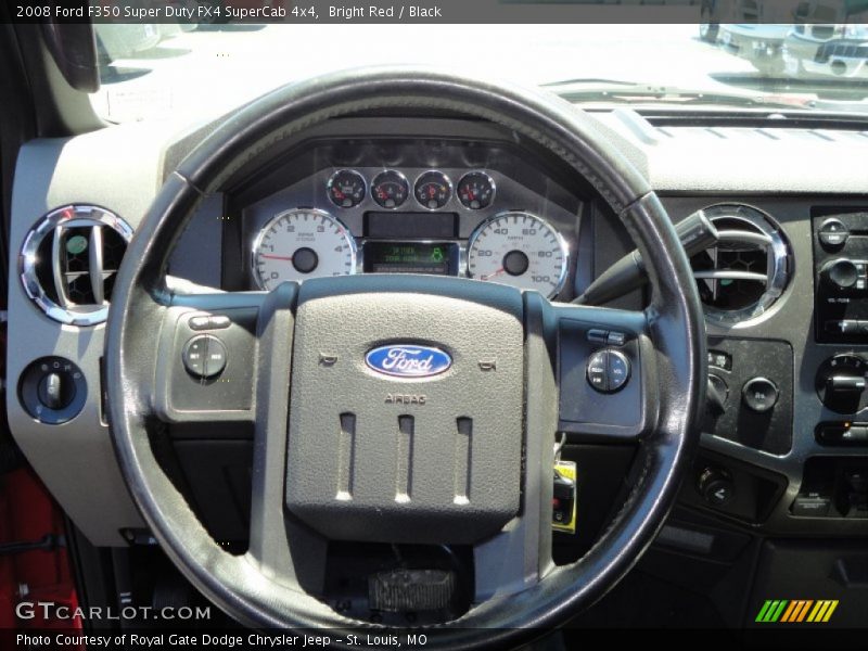 Bright Red / Black 2008 Ford F350 Super Duty FX4 SuperCab 4x4