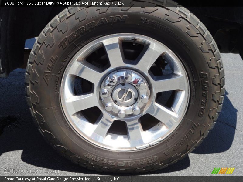 Bright Red / Black 2008 Ford F350 Super Duty FX4 SuperCab 4x4