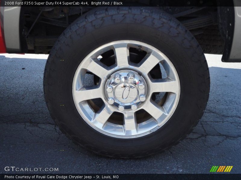 Bright Red / Black 2008 Ford F350 Super Duty FX4 SuperCab 4x4
