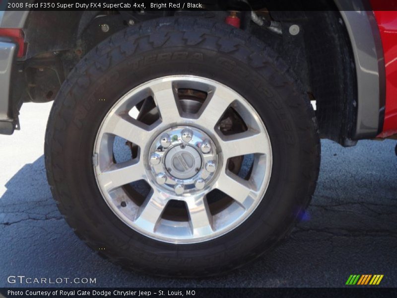 Bright Red / Black 2008 Ford F350 Super Duty FX4 SuperCab 4x4