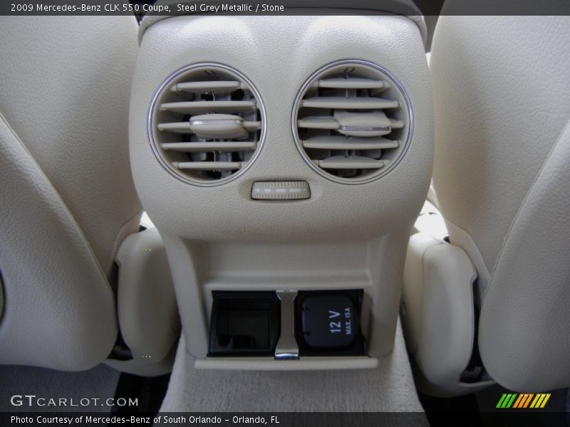 Steel Grey Metallic / Stone 2009 Mercedes-Benz CLK 550 Coupe