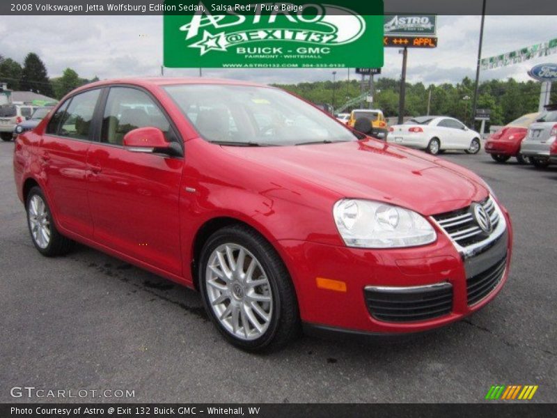 Salsa Red / Pure Beige 2008 Volkswagen Jetta Wolfsburg Edition Sedan