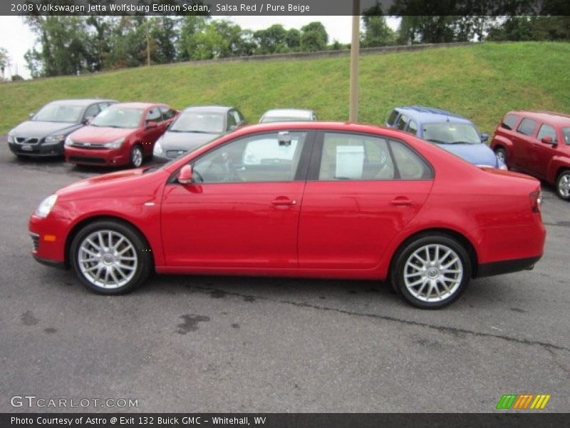 Salsa Red / Pure Beige 2008 Volkswagen Jetta Wolfsburg Edition Sedan