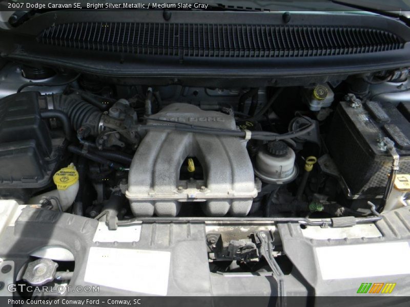 Bright Silver Metallic / Medium Slate Gray 2007 Dodge Caravan SE