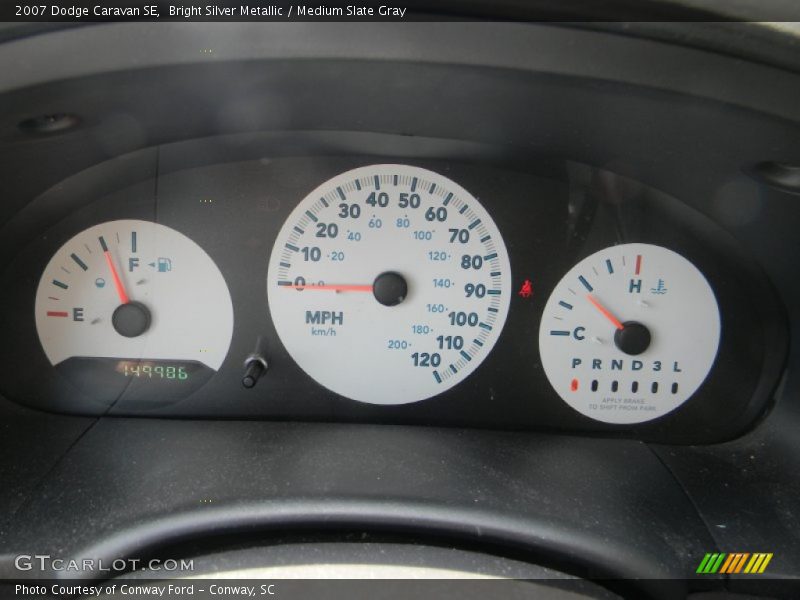 Bright Silver Metallic / Medium Slate Gray 2007 Dodge Caravan SE