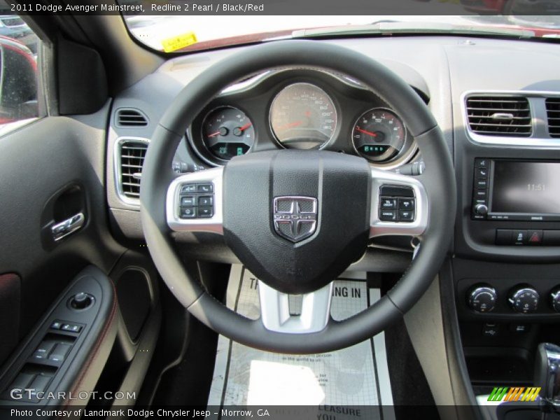 Redline 2 Pearl / Black/Red 2011 Dodge Avenger Mainstreet