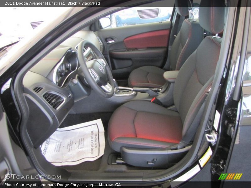 Black / Black/Red 2011 Dodge Avenger Mainstreet