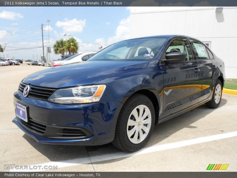 Tempest Blue Metallic / Titan Black 2011 Volkswagen Jetta S Sedan