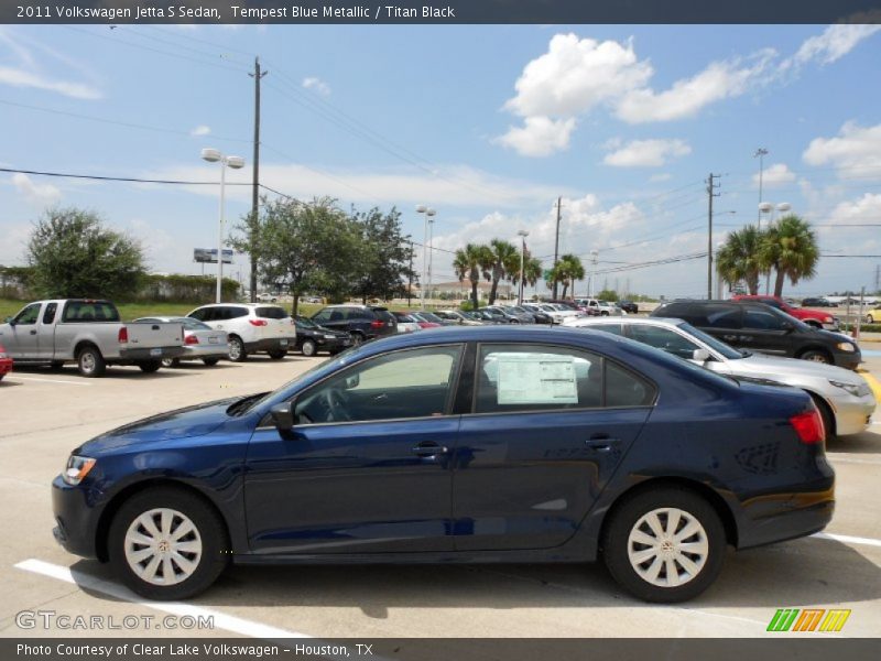 Tempest Blue Metallic / Titan Black 2011 Volkswagen Jetta S Sedan