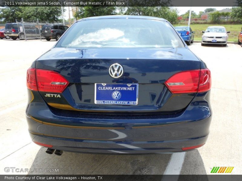 Tempest Blue Metallic / Titan Black 2011 Volkswagen Jetta S Sedan