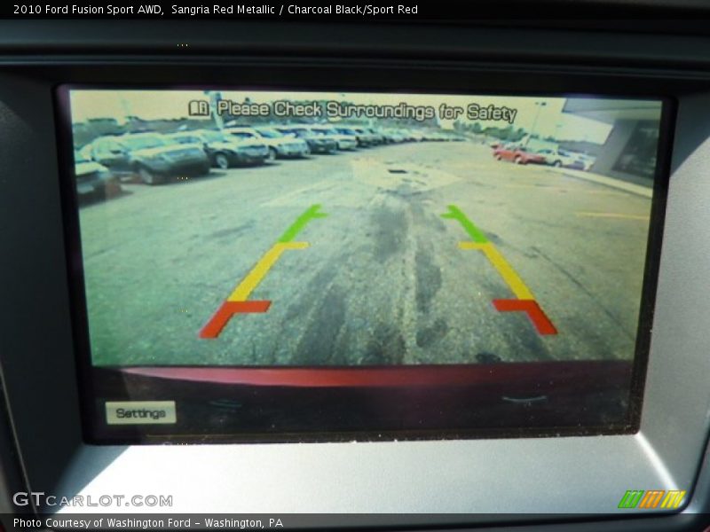 Sangria Red Metallic / Charcoal Black/Sport Red 2010 Ford Fusion Sport AWD