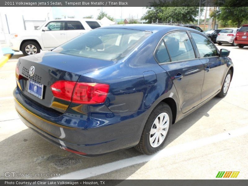 Tempest Blue Metallic / Titan Black 2011 Volkswagen Jetta S Sedan