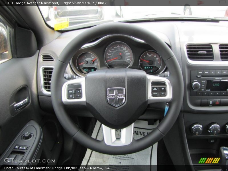 Bright Silver Metallic / Black 2011 Dodge Avenger Mainstreet
