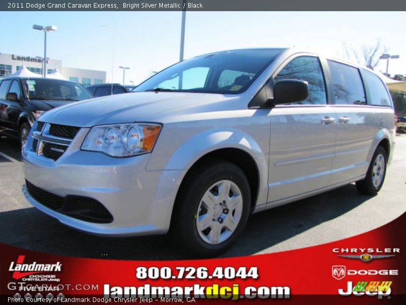 Bright Silver Metallic / Black 2011 Dodge Grand Caravan Express