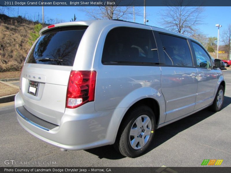 Bright Silver Metallic / Black 2011 Dodge Grand Caravan Express