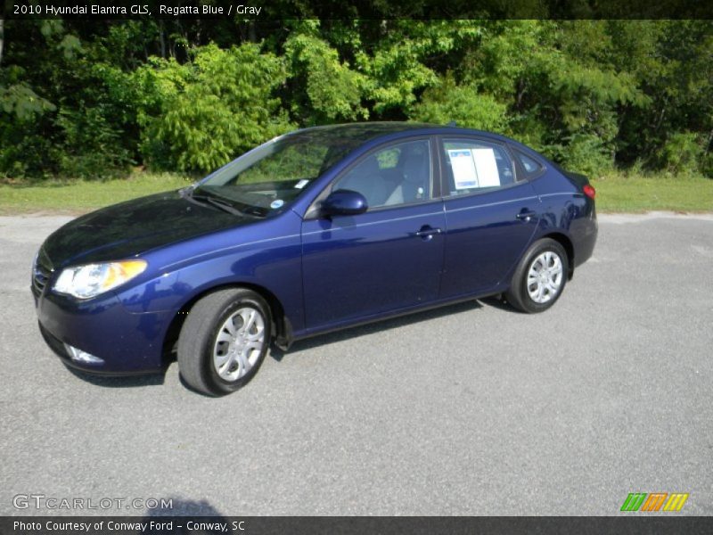 Regatta Blue / Gray 2010 Hyundai Elantra GLS
