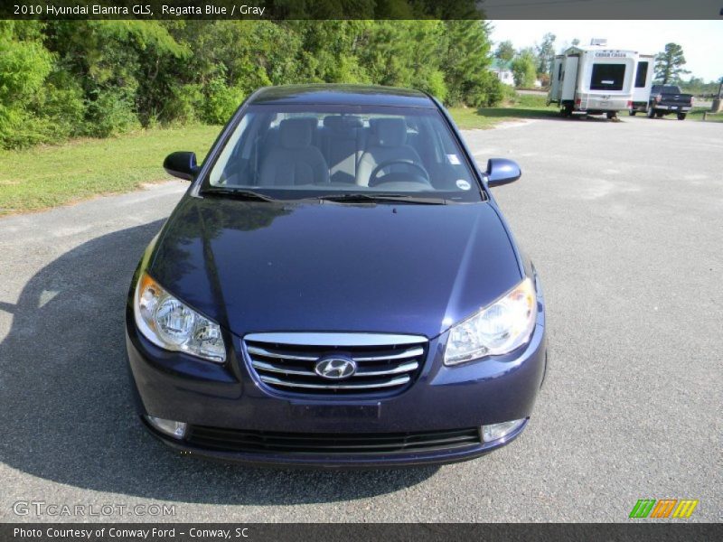 Regatta Blue / Gray 2010 Hyundai Elantra GLS