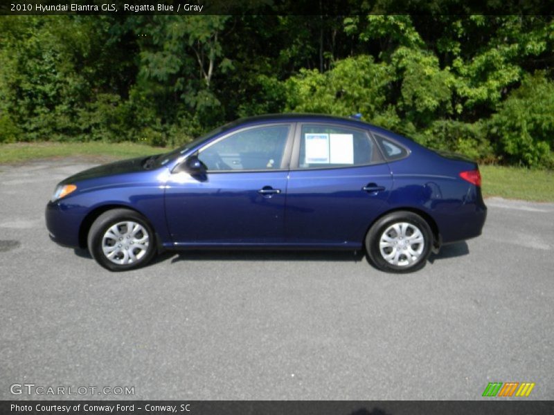 Regatta Blue / Gray 2010 Hyundai Elantra GLS