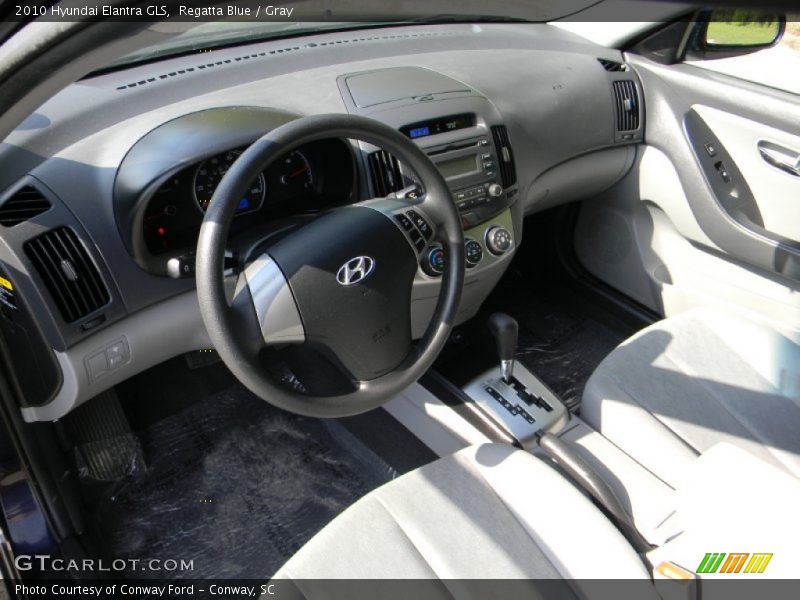 Regatta Blue / Gray 2010 Hyundai Elantra GLS