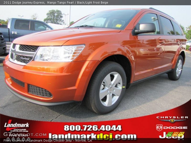 Mango Tango Pearl / Black/Light Frost Beige 2011 Dodge Journey Express