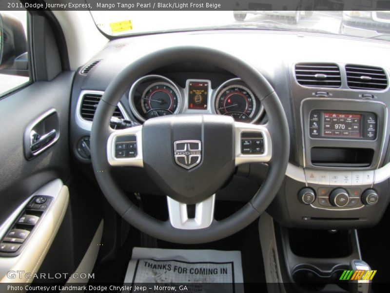 Mango Tango Pearl / Black/Light Frost Beige 2011 Dodge Journey Express