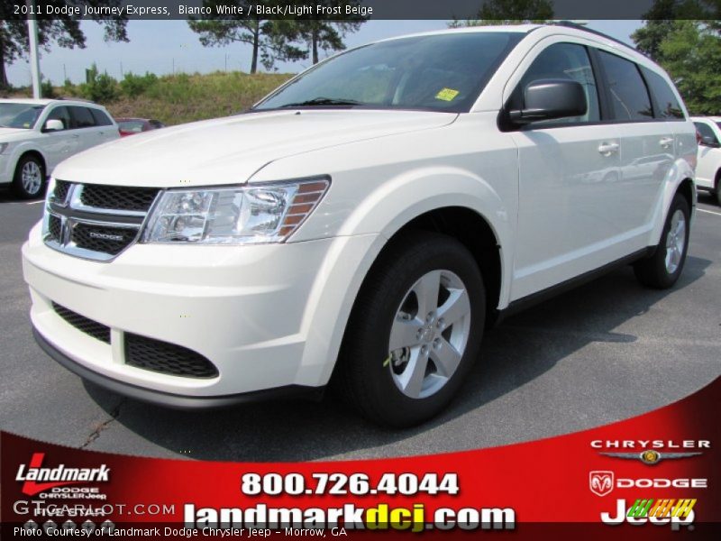 Bianco White / Black/Light Frost Beige 2011 Dodge Journey Express