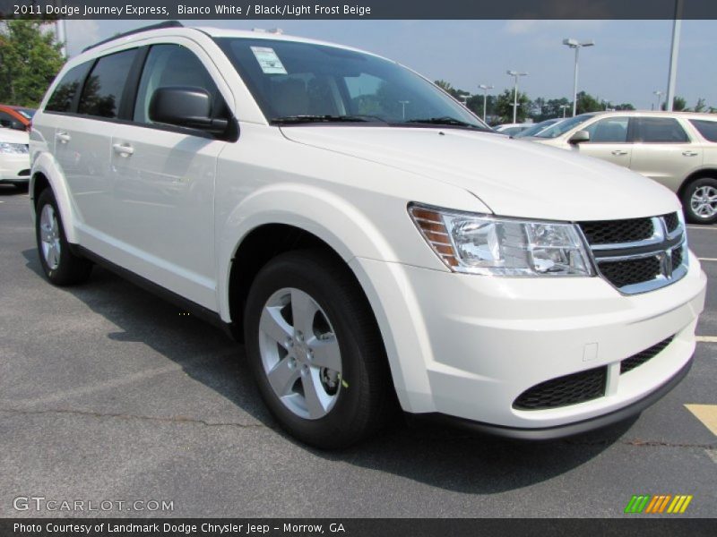 Bianco White / Black/Light Frost Beige 2011 Dodge Journey Express