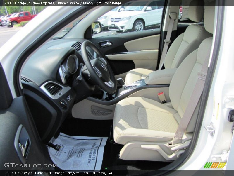Bianco White / Black/Light Frost Beige 2011 Dodge Journey Express