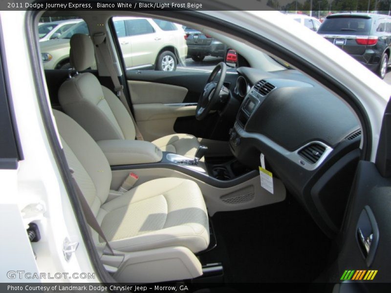 Bianco White / Black/Light Frost Beige 2011 Dodge Journey Express