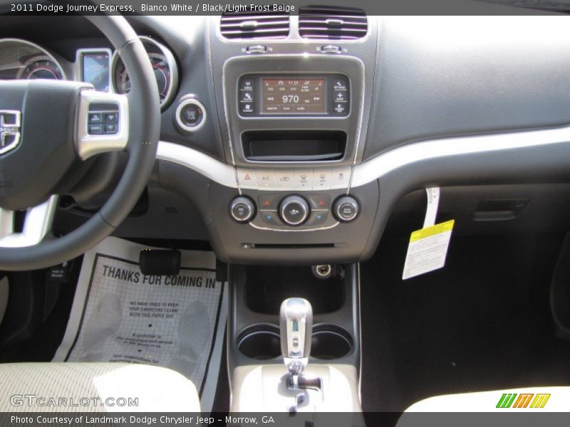 Bianco White / Black/Light Frost Beige 2011 Dodge Journey Express