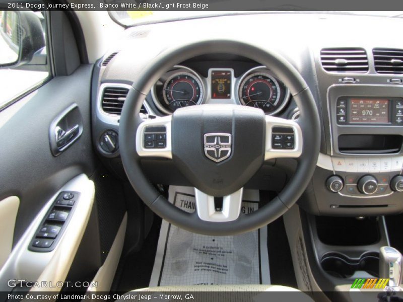 Bianco White / Black/Light Frost Beige 2011 Dodge Journey Express