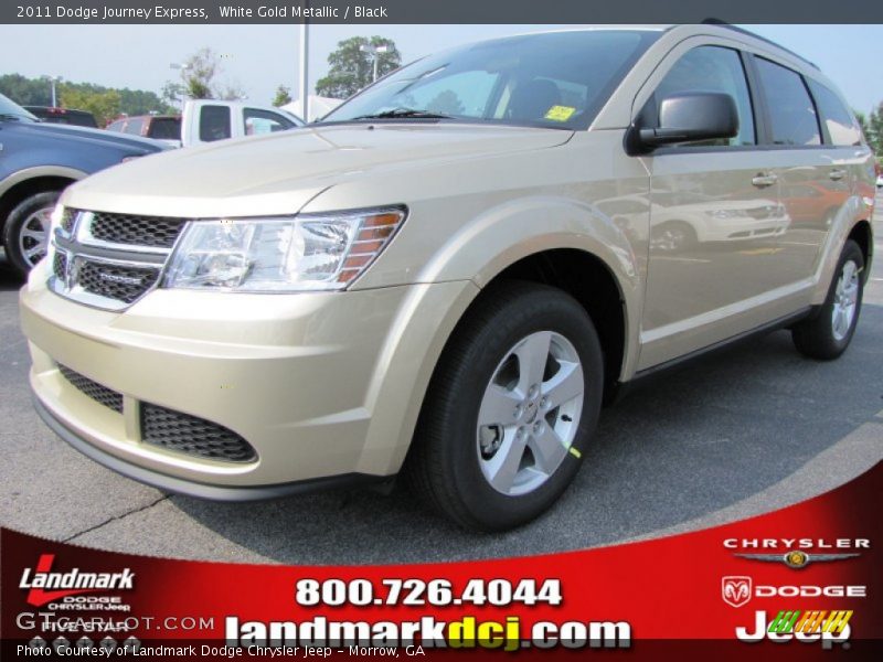 White Gold Metallic / Black 2011 Dodge Journey Express