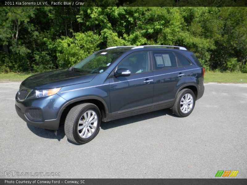 Pacific Blue / Gray 2011 Kia Sorento LX V6