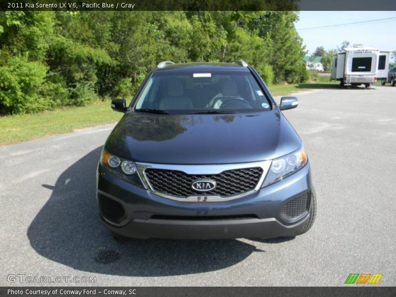 Pacific Blue / Gray 2011 Kia Sorento LX V6
