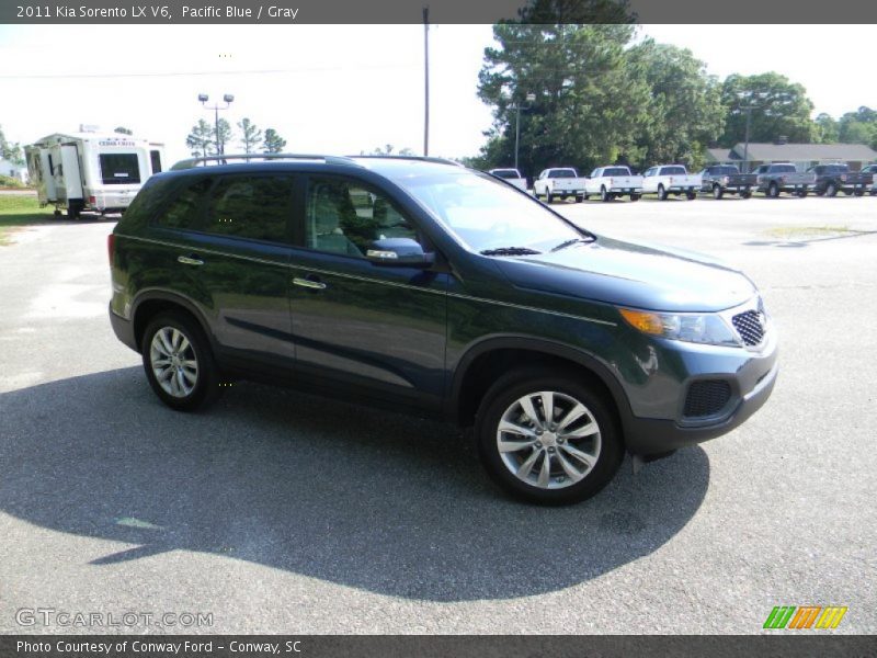 Pacific Blue / Gray 2011 Kia Sorento LX V6