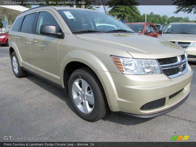 White Gold Metallic / Black 2011 Dodge Journey Express