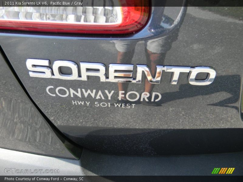Pacific Blue / Gray 2011 Kia Sorento LX V6