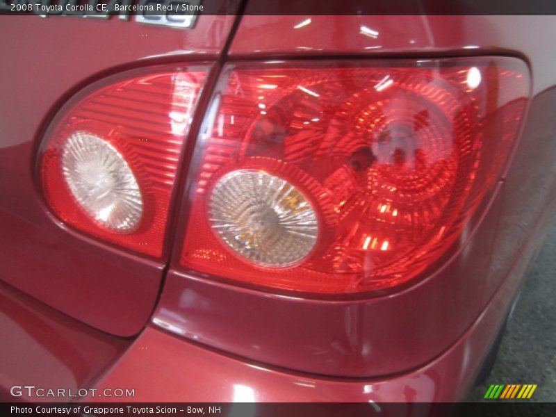 Barcelona Red / Stone 2008 Toyota Corolla CE