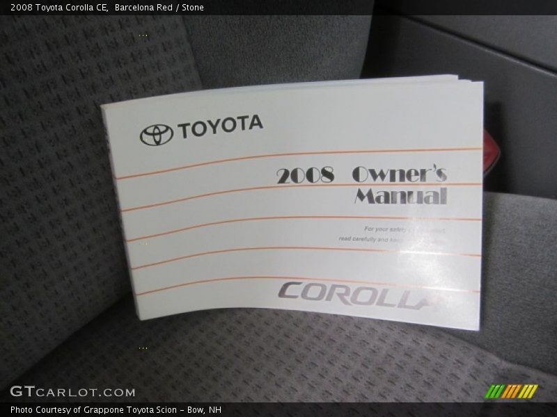 Barcelona Red / Stone 2008 Toyota Corolla CE