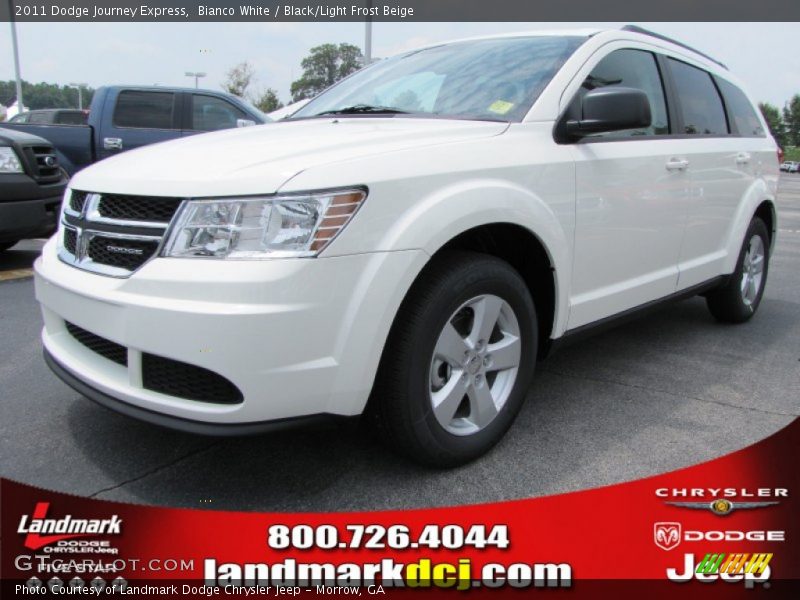 Bianco White / Black/Light Frost Beige 2011 Dodge Journey Express